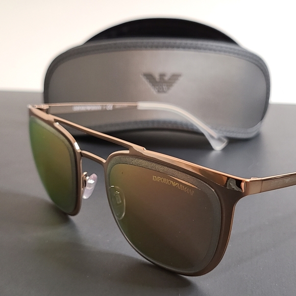 Armani Gold Metal Sunglasses w/ Case - Picture 2 of 12